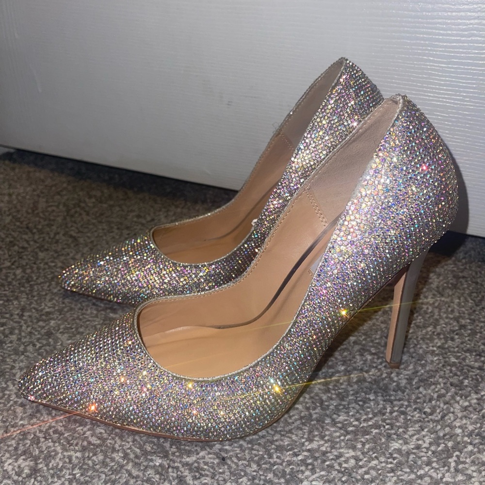 Steve Madden Altisha Rhinestone Heels, Women Size 8